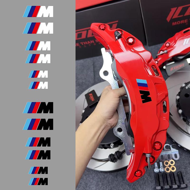 EYUJ8 Sticker Brake Caliper Sticker Label BMW MLogo Personalized Modification Decorative Sticker For BMW M Emblem E46 E36 E34 F10 E90