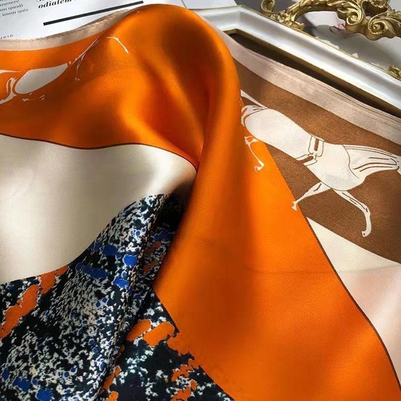 Women's New High-end Silk Spring and Autumn Summer Versatile Shawl Thin Sun Protection Neck Protection Fashionable Scarf