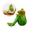 Resins Frogs Musician Statue Cartoon Animal Figurine Sculpture for Home Office Desktop Decors and Artistic Ornament