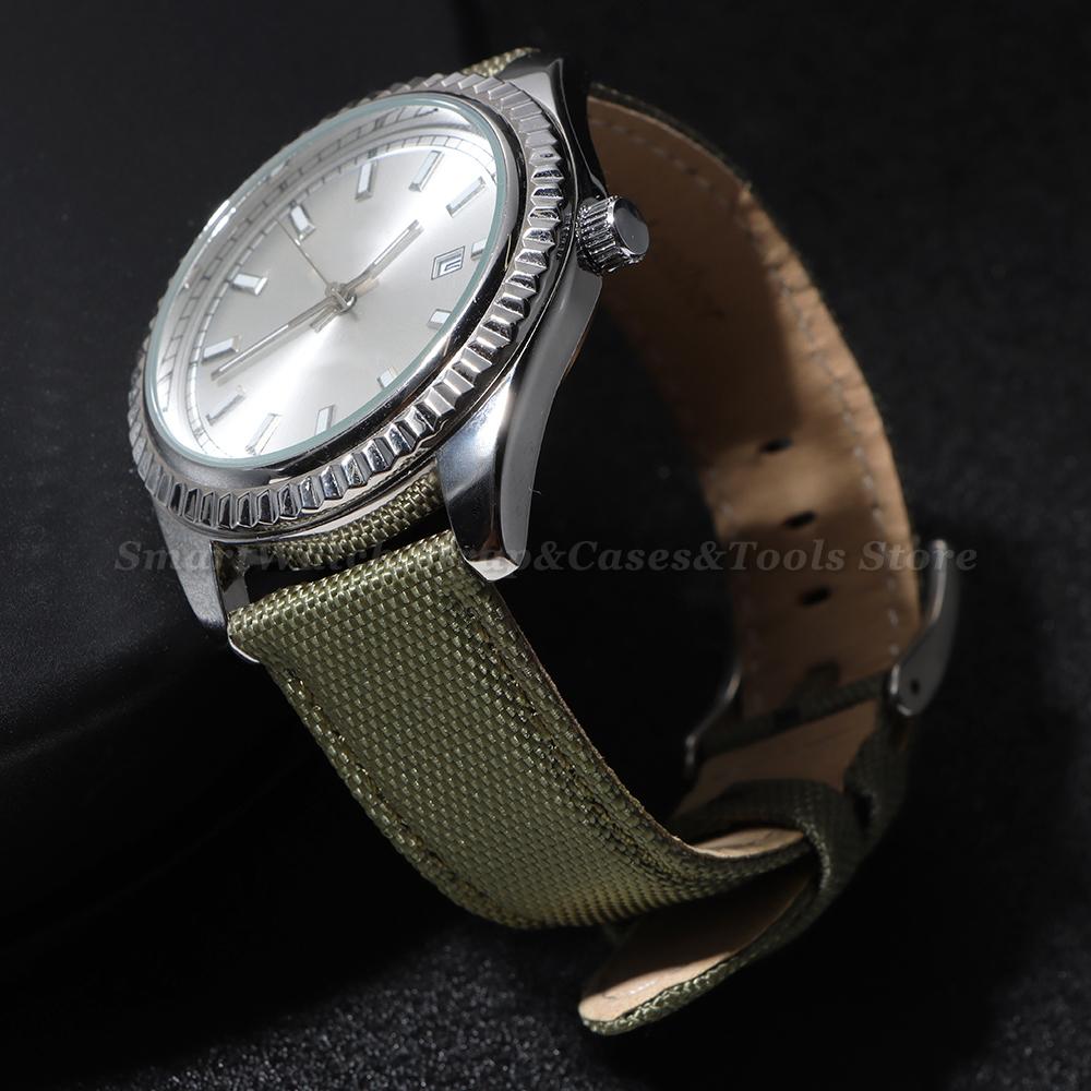 Премиальный Парусиновый Кожаный Ремешок для Часов 20 мм 22 мм для Seiko для Omega Тканевый Нейлоновый Ремешок Аксессуары для Браслета Быстросъемный