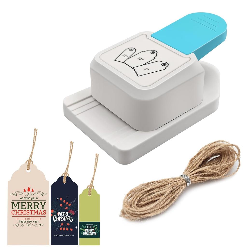 3-in-1 craft label punch, 1.5/2/2.5-inch gift label punch, DIY punch for scrapbooking craft perfume