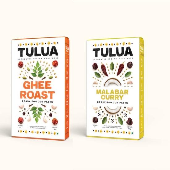 Tulua Ghee Roast + Malabar Curry Ready To Cook Paste | Cooking Paste | 1 Pack Serves 4-6 | No Preservatives | 2x160gms