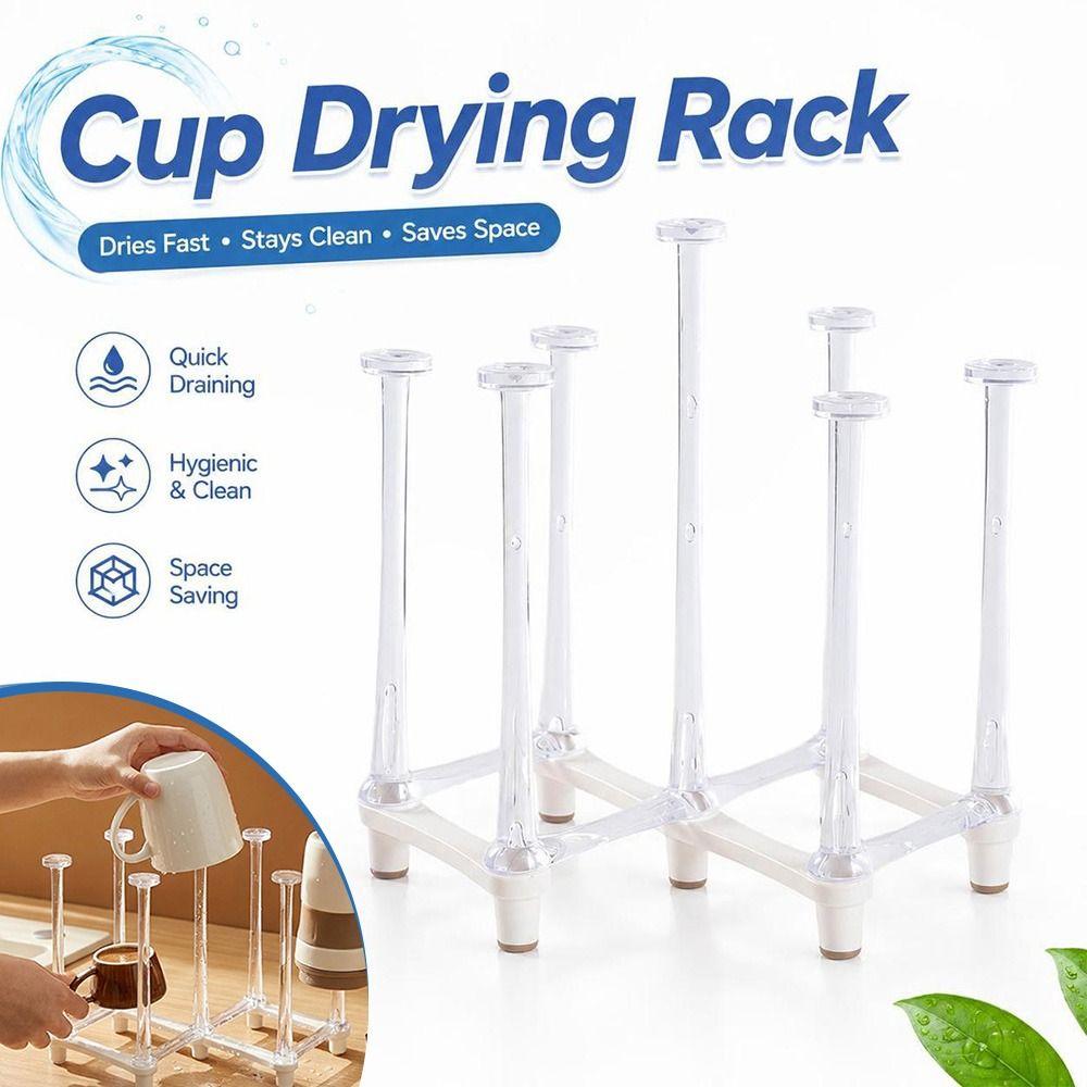 Plastic Cup Drying Rack Anti-slip Inverted Cup Holder Durable Cup Draining Holder  Home Kitchen