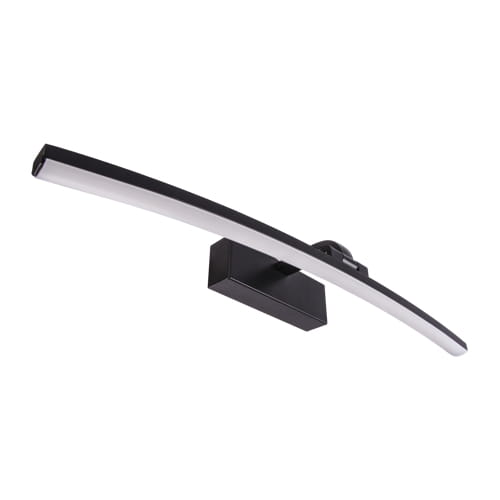 Bathroom Wall Lamp Above the Mirror Black 50cm 12W Led 4000K 1240Lm Ip44 Mamba Ideus 03884
