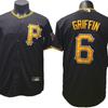 Pittsburgh Pirates Baseball Jersey Men Women Short Sleeve Black Embroidered 6 GGRIFFIN Sportswear