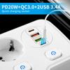 Быстрое зарядное устройство USB с ночником Настенная розетка Зарядное устройство Адаптер TYPE-C Розетка для умного дома Удлинитель Вилка европейского стандарта Удлинитель питания Светодиодный разъем с несколькими вилками