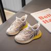 Children's coconut shoes, spring/autumn collection, comfortable knitted sneakers for girls, colorful-soled casual shoes, non-slip soft-soled running