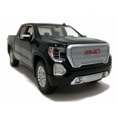 Motormax 2019 GMC Sierra 1500 Denali Crew Cab Pickup Truck In Blue Metallic, 1/24-1/27 Scale Diecast Model Car