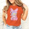 Womens Clothing Cute Bunny Easter Day Gift for Women Bunny Coquette Bow T Shirt Girls Easter Pink Bunny Crew Neck Retro Shirts