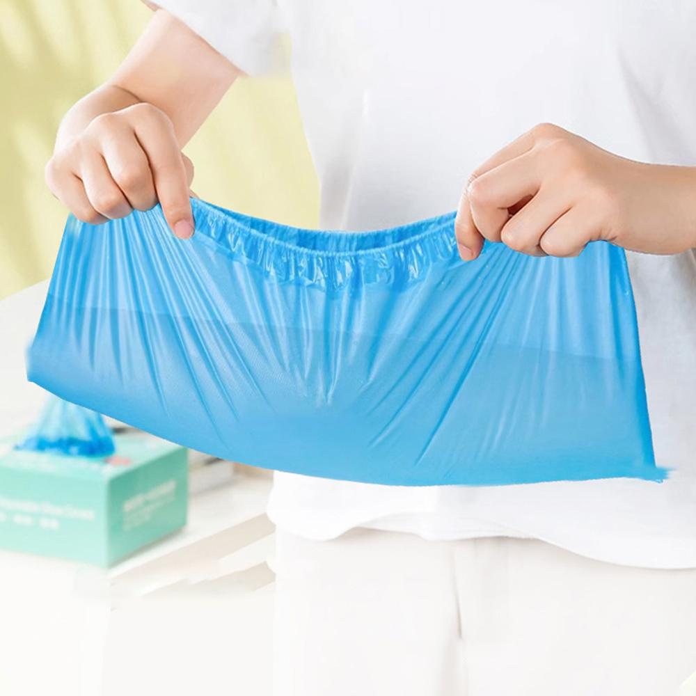 100 шт(50 пар) Одноразовый водонепроницаемый бахил Водонепроницаемый бахил Резинка Горловина Бытовой Короткий бахил
