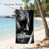 Michael Myers Custom Name Printed Beach Towel Personalized Soft Towel For Swimming Beach Travel