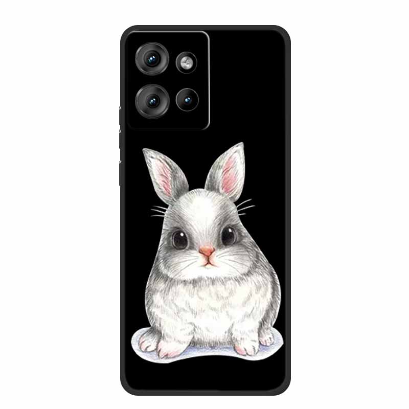 Чехол из ТПУ для Motorola Moto G 2025 Чехол Мультяшный Черный Силиконовый Мягкая Задняя Крышка Чехол для Moto G75 Edge 60 Pro Fusion Чехол для Телефона