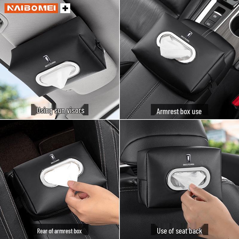 Совместимая коробка для салфеток для Besturn B70S/T99/T55/T77/T33/NAT - Выдвижной дизайн для подлокотника и спинки сиденья.