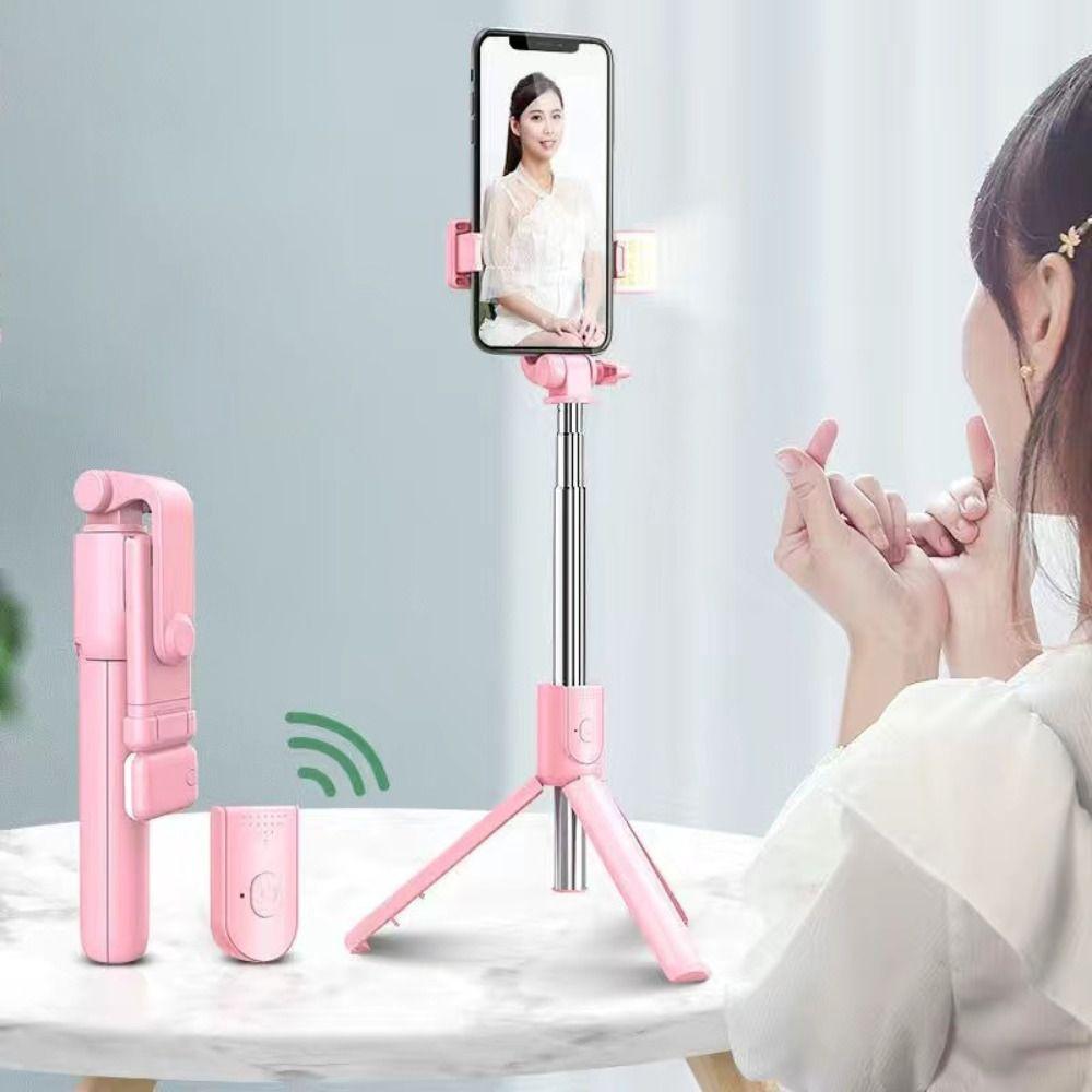 with Fill Light Bluetooth Cell Phone Tripod Stand Selfie Rod for Video Recording/Photo/Vlog