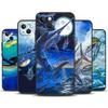 Чехол-картина 'Голубой марлин' для iPhone 16 15 14 13 12 11 Pro Max Plus X XS Max XR 7 8 Чехол Аксессуары