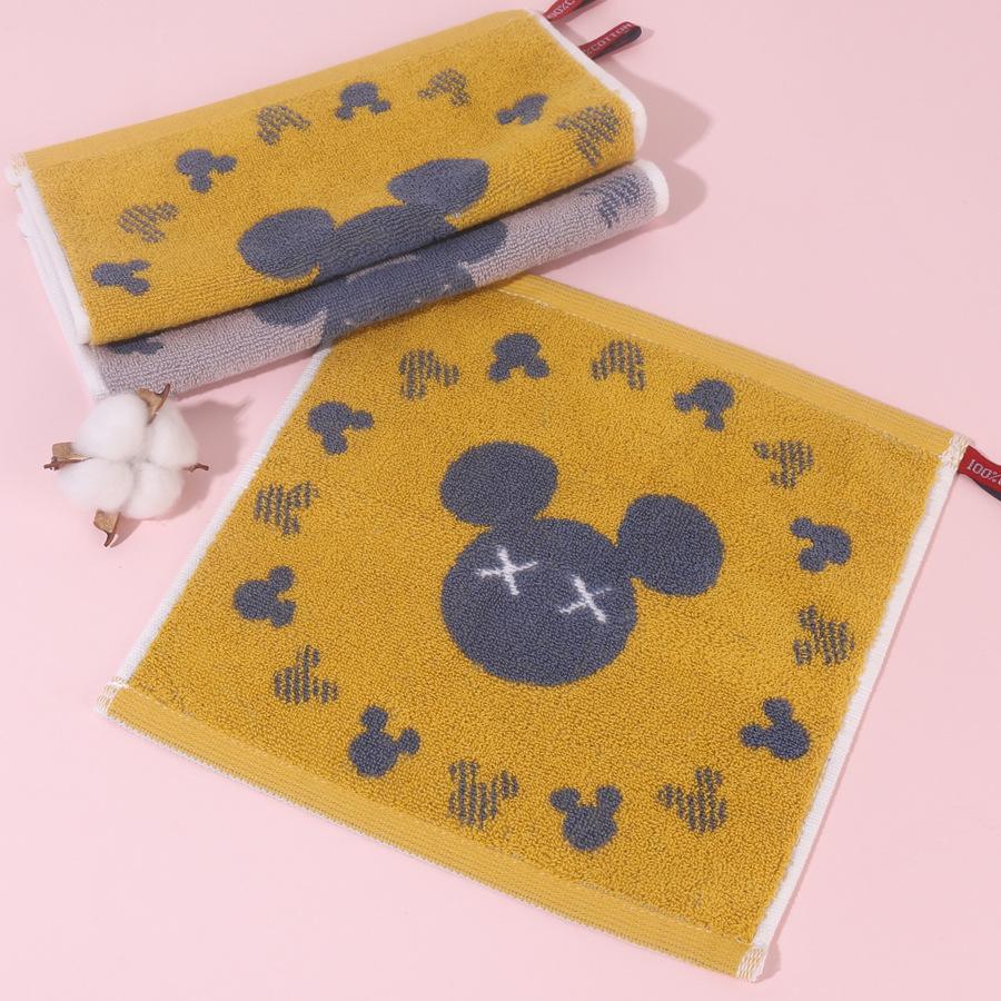 Хлопковое квадратное полотенце 25*25 см, утолщенное домашнее милое мультяшное цветное тканое жаккардовое маленькое квадратное полотенце