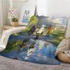 Anime FriERen Throw Lightweight 240g Flannel Blanket Soft Skin-friendly for Summer Cooling