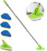 Retractable Long Handle Triangle Brush Multifunctional Floor Bathroom Cleaning Brush Sponge Brush Kitchen Supplies Cleaning Tools