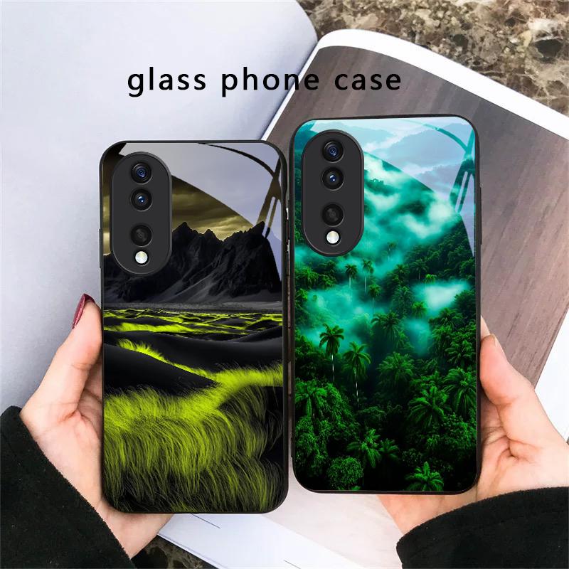 Лесной Ручей Узор Для Honor X5 Plus X30 X9c Smart X5b X9a X30 Max X50i 30 Pro 50 Pro 70 90 Smart 200 Lite Стеклянный Чехол Для Телефона