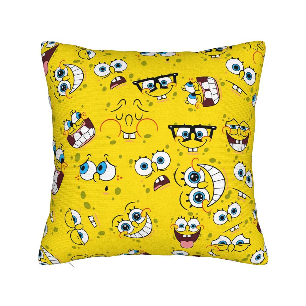 SSpongeBobeds SSquarePantsed Sponge Man Pillowcases Kawaii Pillow Case For Couch Sofa Bedroom Print Pillow Cover