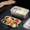 Double Layer Stainless Steel Lunch Box with Secure Buckle and Leak Proof Seal Food Container for School Office Outdoor