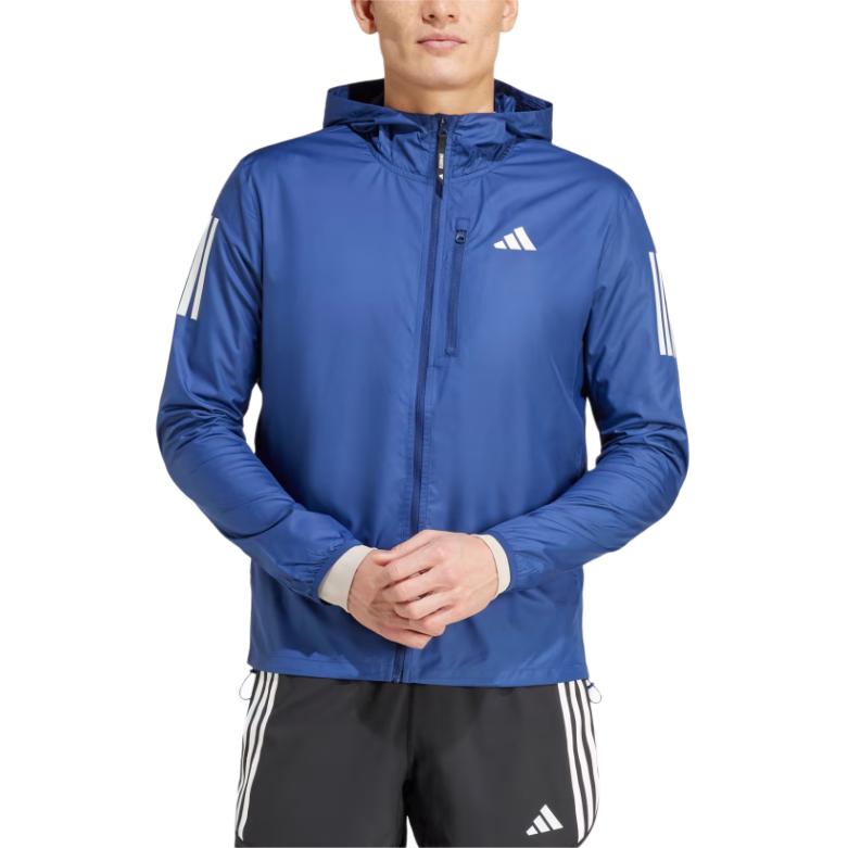 adidas Мужская куртка с капюшоном на молнии, с длинным рукавом, куртки, синяя IV5427