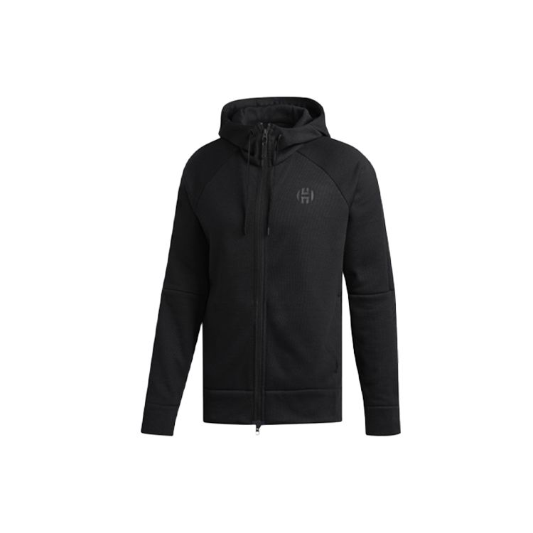 adidas Harden Camo Shooter Баскетбольная куртка с капюшоном Мужская верхняя одежда Черный CW6906
