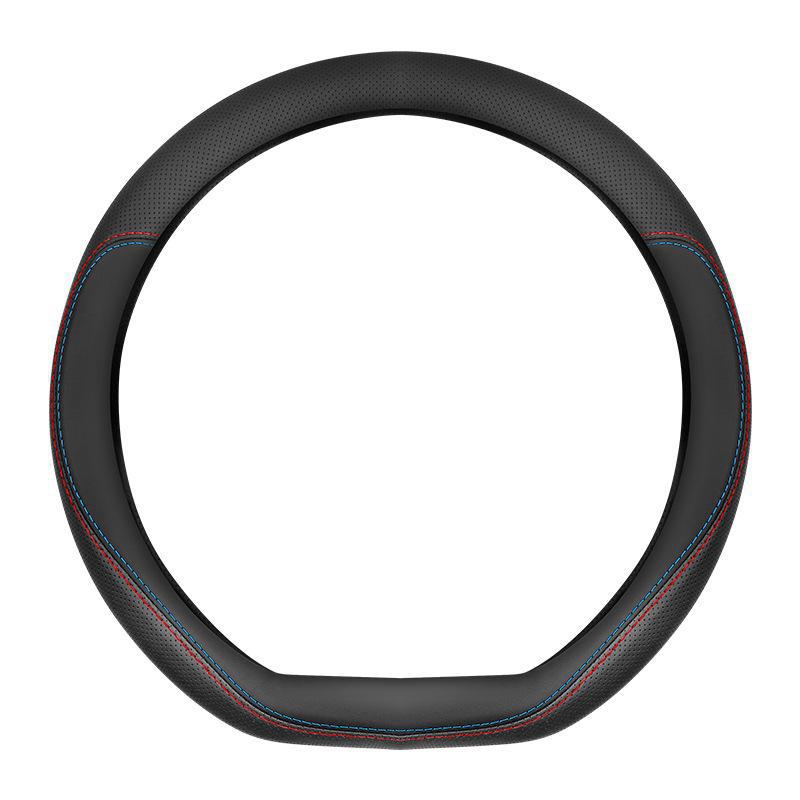 Чехол на руль Geely Geometry EX3 Kung Fu Cow из натуральной кожи — нескользящий, универсальный, подходит для всех сезонов