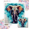 New Arrival 5D DIY Full Circle Diamond Painting "Painted Elephant" Embroidery Cross Stitch Home Decor Gift