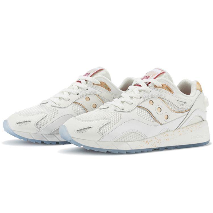 SAUCONY Shadow 6000 Retro Comfortable Synthetic Leather Durable Low-Top Casual Running Shoes Unisex Sneaker White Platinum S79020-1