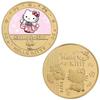 Монеты к 50-летию Hello Kitty Мультфильмы Аниме Изысканные Памятные Монеты Литой Значок Подарок