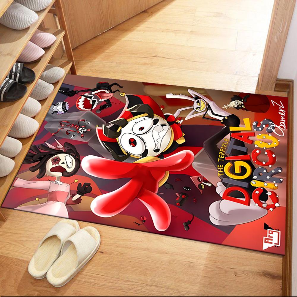 Digital Circus Area Rug Suitable For Game Room Balcony Playrooms Dining Room Antislip Carpet Office Home Decor Perfect Gift For Womenmen