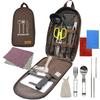 BBQ Set Camping Cookware Outdoor Glamping Cookware Set Knife Cutling Board Cutlery Set Disaster Prevention Evacuation Goods Nda-style 17-piece