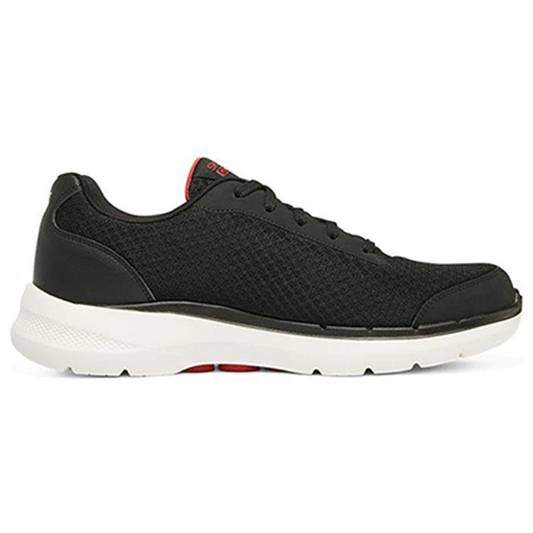 Skechers Go Walk 6 Сетчатая ткань Кожа Удобные Спортивные Амортизирующие Износостойкие Дышащие Низкие Повседневные Кроссовки Мужские 216268-BLK