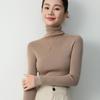 European-Style Yangzi Wool Sweater: Women's Seamless, High-Neck, Fine-Spun Knit with Soft Texture
