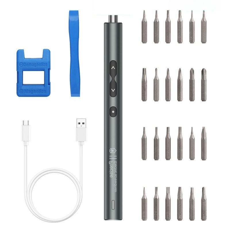 28 in 1 Rechargeable Repair Tool Kits Portable Electric Screwdriver Set Electronics Devices Maintenance Screw Driver Set