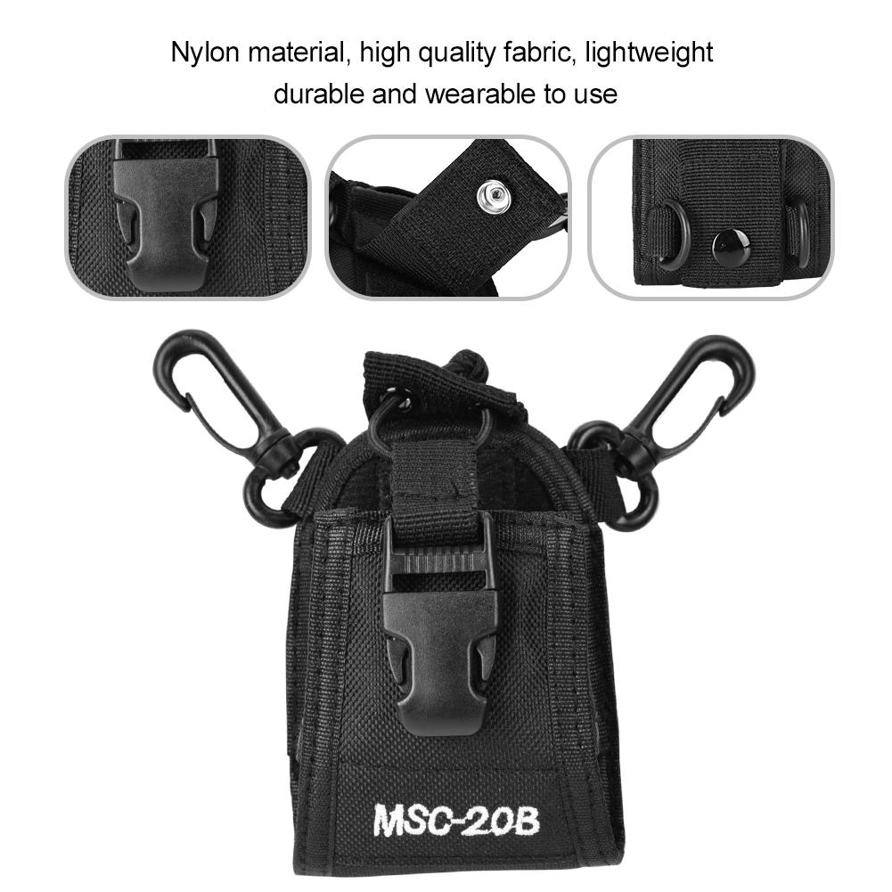 Портативная нейлоновая сумка-чехол с плечевым ремнем и креплением для рации, двусторонней радиостанции, Черная