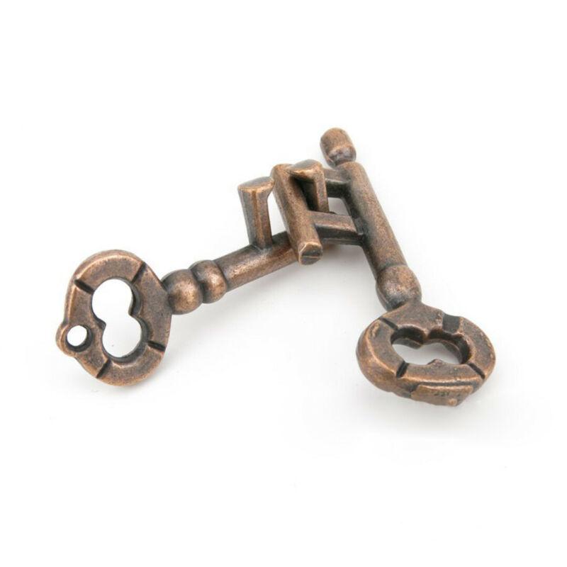 Key Lock  Adults Kids Fun Metal IQ Test Puzzle Classic Brain Vintage Toys ADM