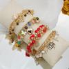 Модный богемный цветочный браслет с подвеской в ​​форме листа-бабочки, многослойный браслет из бисера с характером