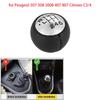 5/6 Speed Gear Stick Shift Knob Head Lever Adapter Manual Transmission Replacement for Peugeot 307 308 3008 407 807 Citroen C3/4