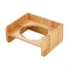 Pet Feeder Bowl Rack Elevated Shelf Wooden Water Dispenser Practical Cat Food Stand