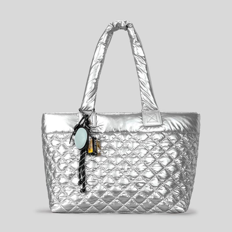 Сумка-тоут большой вместимости с ромбовидным узором и хлопковой ручной сумкой. Модная одноплечевая сумка для женщин