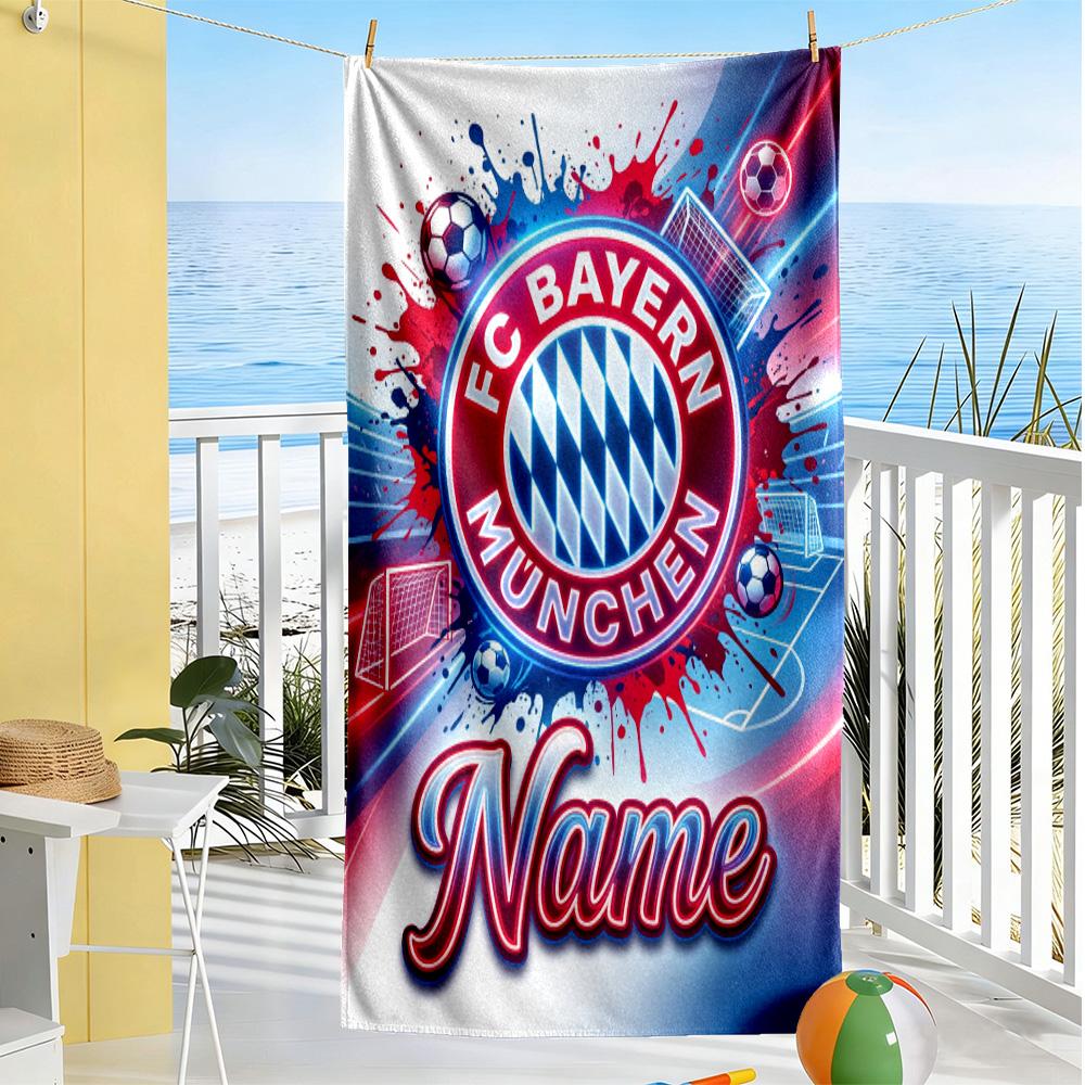 Bayern Munich Dreamscape Customize Text Beach Towel High Absorbency & Quick-Dry Portable for SwimmingBeachCamping Travel Beach AccessoriesGym