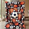 Sports Ball Collage 2 Theme blanket Lightweight Warm Flannel Blanket Decorative Throw Blanket for Home Decoration