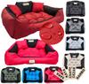 Dog bed KINGDOG 55x45 cm personalized waterproof red