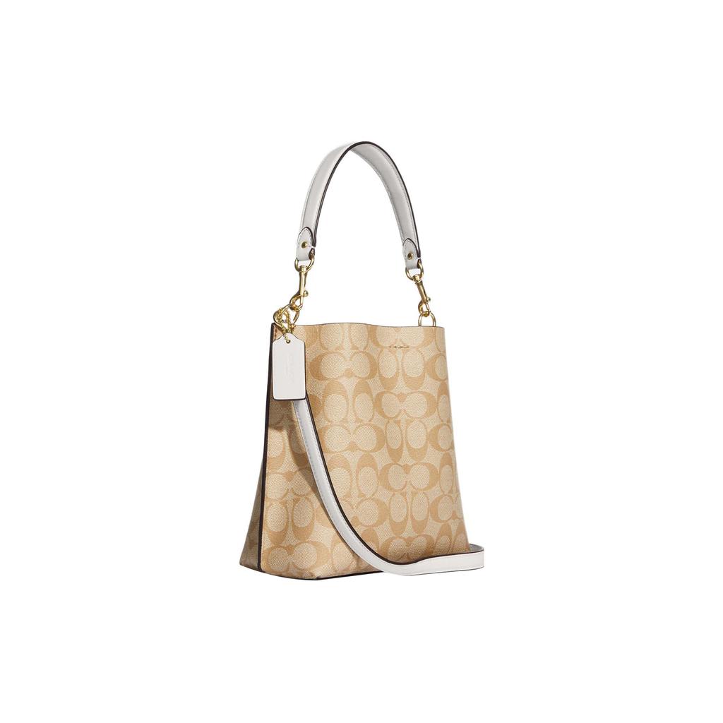 New COACH Mollie Artificial Leather Bucket Bag, Handbag, Shoulder Bag, Crossbody Bag Regular Women's Khaki CA582-IMDQC