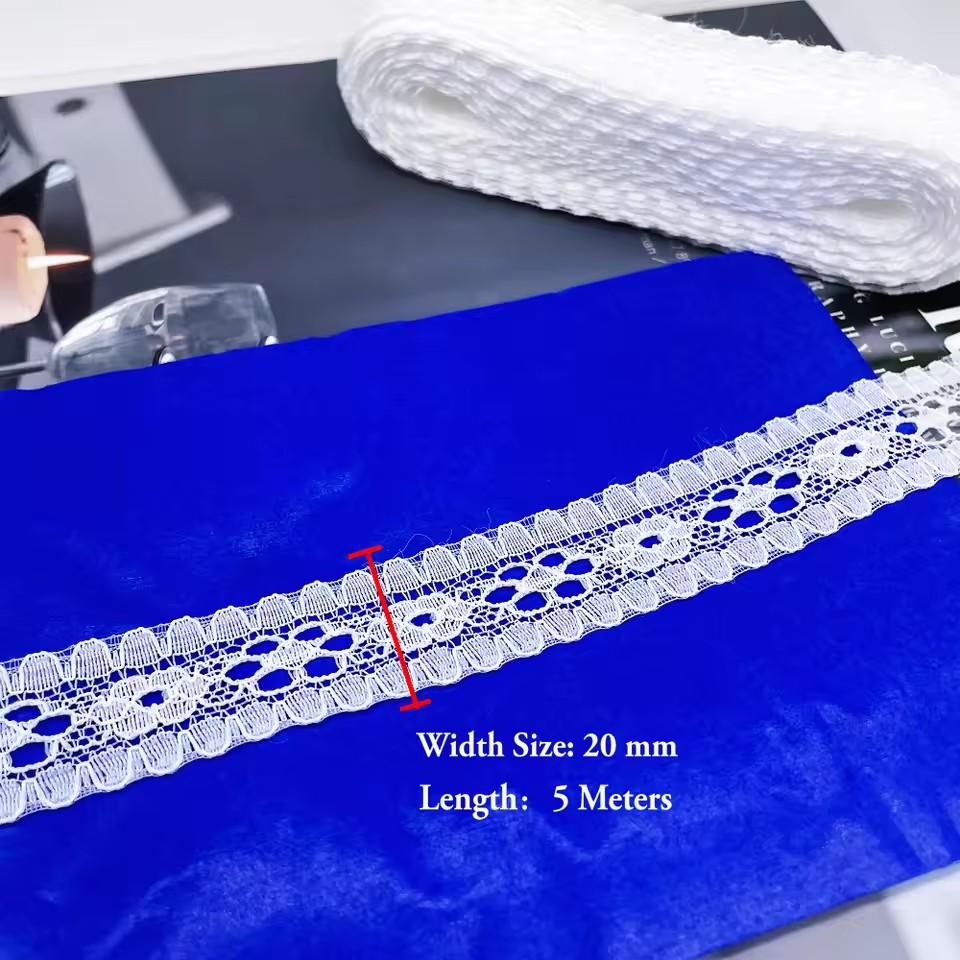 5 метров Белая и черная кружевная лента Ассорти цветочных отделок для подарочной упаковки Рождественский свадебный декор DIY поделки Швейные аксессуары
