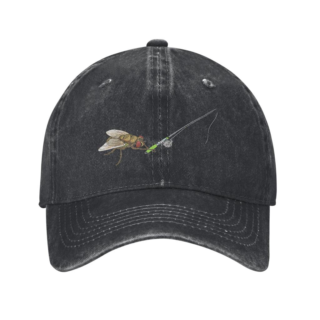 Fly Fishing FisherUnisex Pun Funny Joke Baseball Cap Classic Distressed Denim Sport Snapback Hat Unisex Outdoor Summer Soft Hats