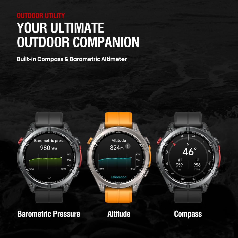 Умные часы Stratos 4 GPS с 1,43-дюймовым AMOLED-дисплеем, встроенным компасом, барометрическим альтиметром, фонариком, функцией голосового вызова