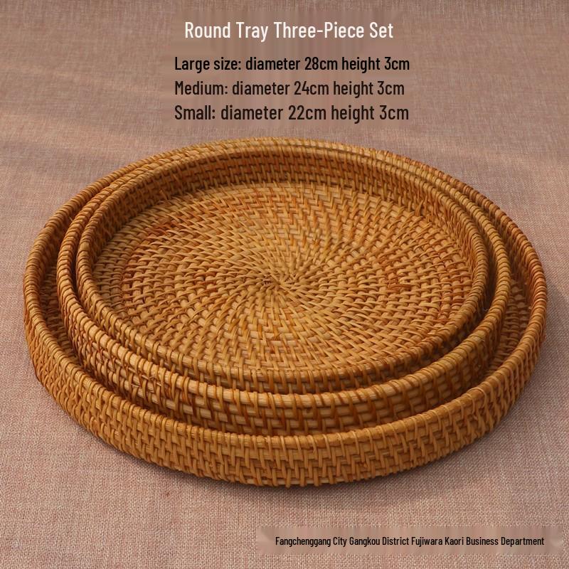 Плетеная корзина для фруктов в европейском стиле, журнальный столик - современный декор для гостиной